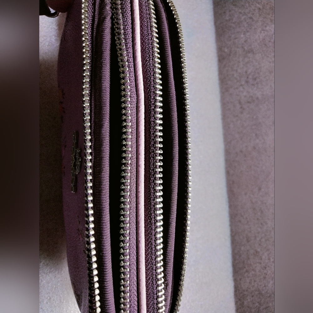 Coach Floral Cross Stitch Double Zipper Crossbody - Picture 10 of 13